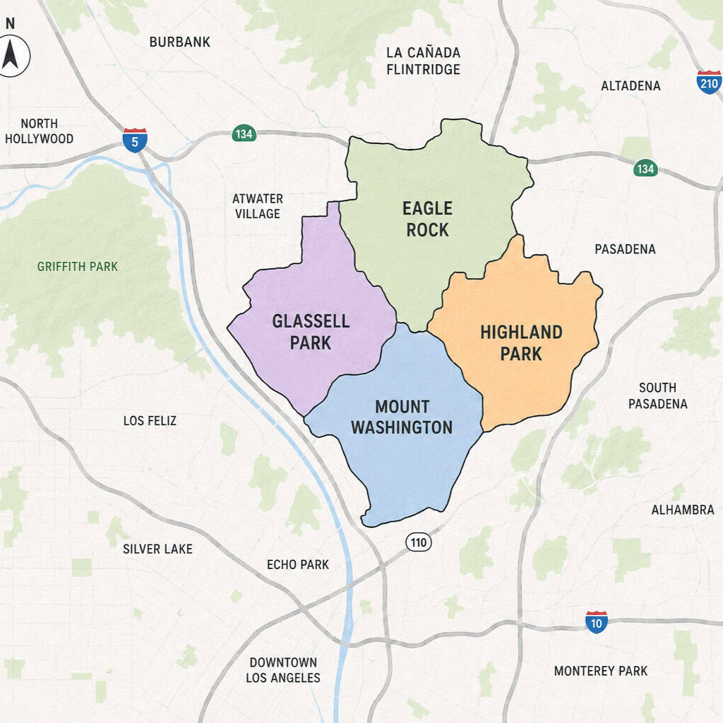 Northeast LA Map